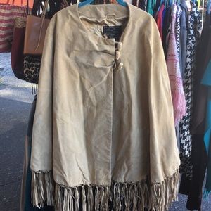 Suede cape